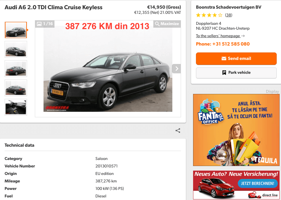 Audi A6 2.0 TDI Clima 387626 KM - InspectorAuto.ro