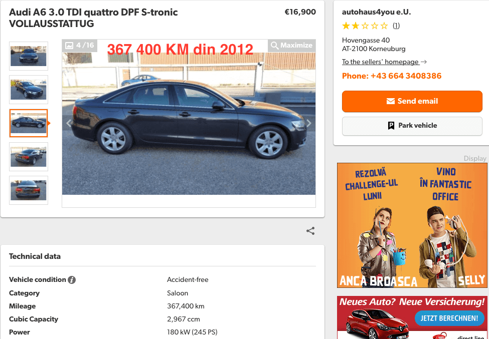 Audi A6 3.0 TDI quattro 367400 KM - InspectorAuto.ro