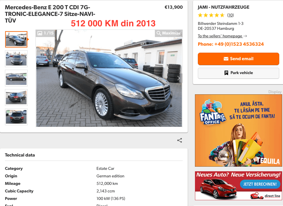 Mercedes-Benz E200 CDI 512000 KM - InspectorAuto.ro