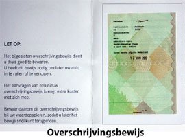 certificat transfer masina Olanda